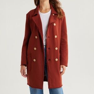 Frank & Eileen Tipperary Triple Fleece Double-Breasted Trench Coat XS NWT